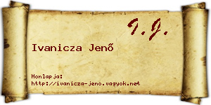 Ivanicza Jenő névjegykártya